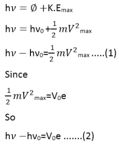 photoelectric effect equation